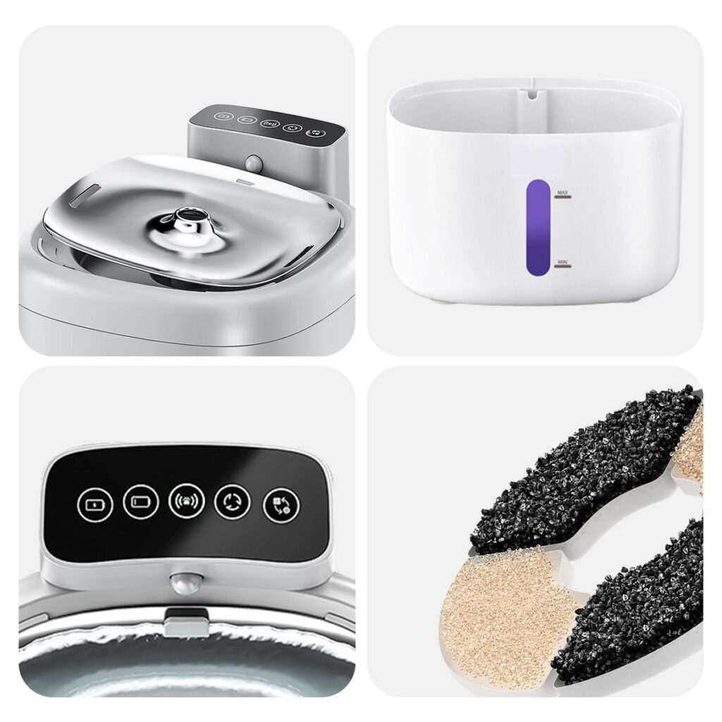Smart wireless drinking fountain for pets Multi-angle view