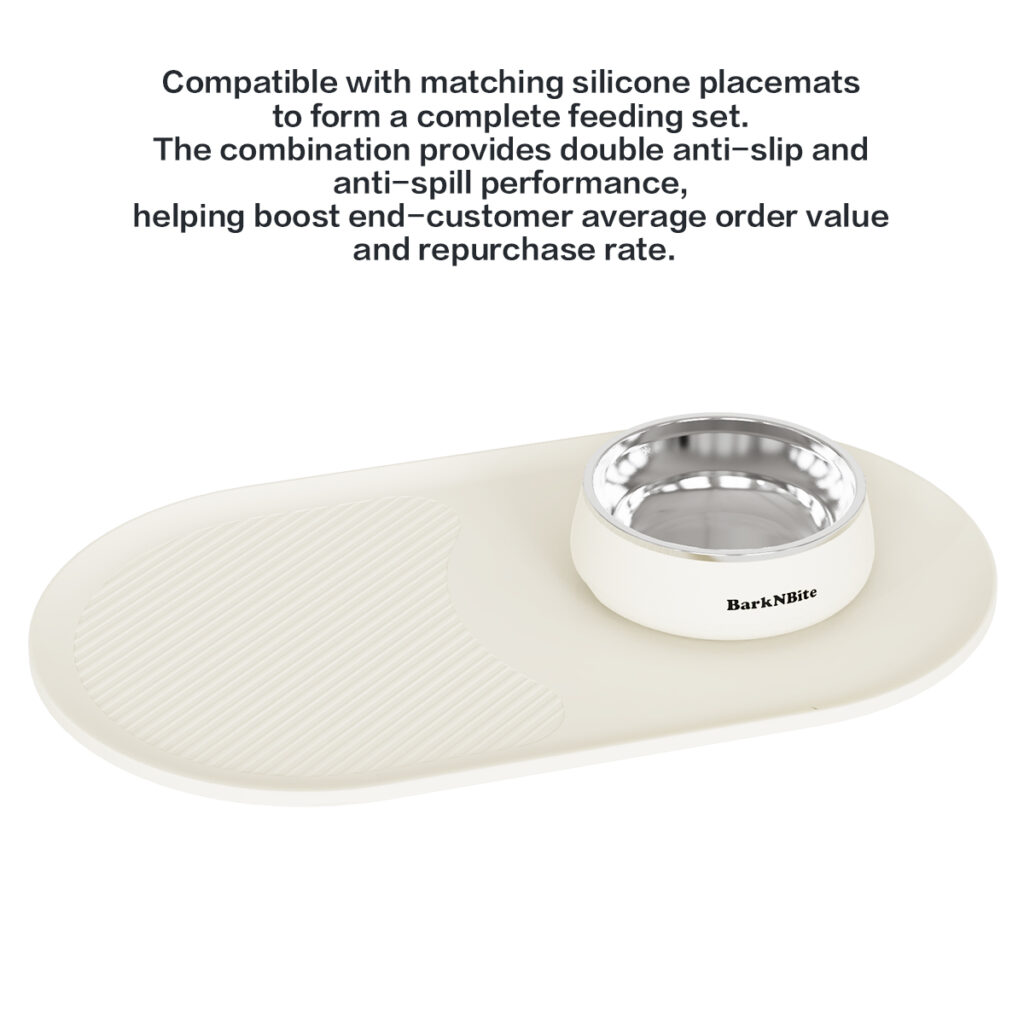500ml 304 stainless steel pet bowl Unique Original Design