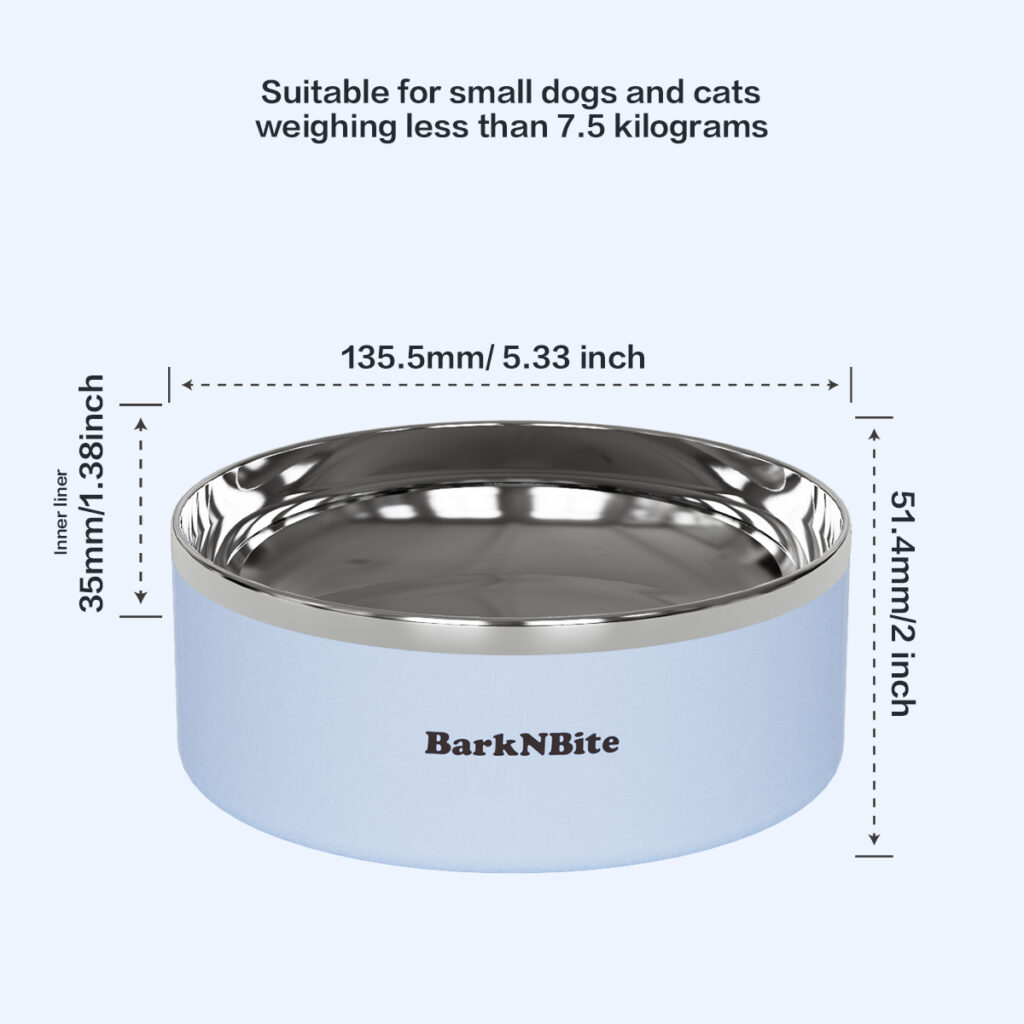 Low-depth pet bowl weight