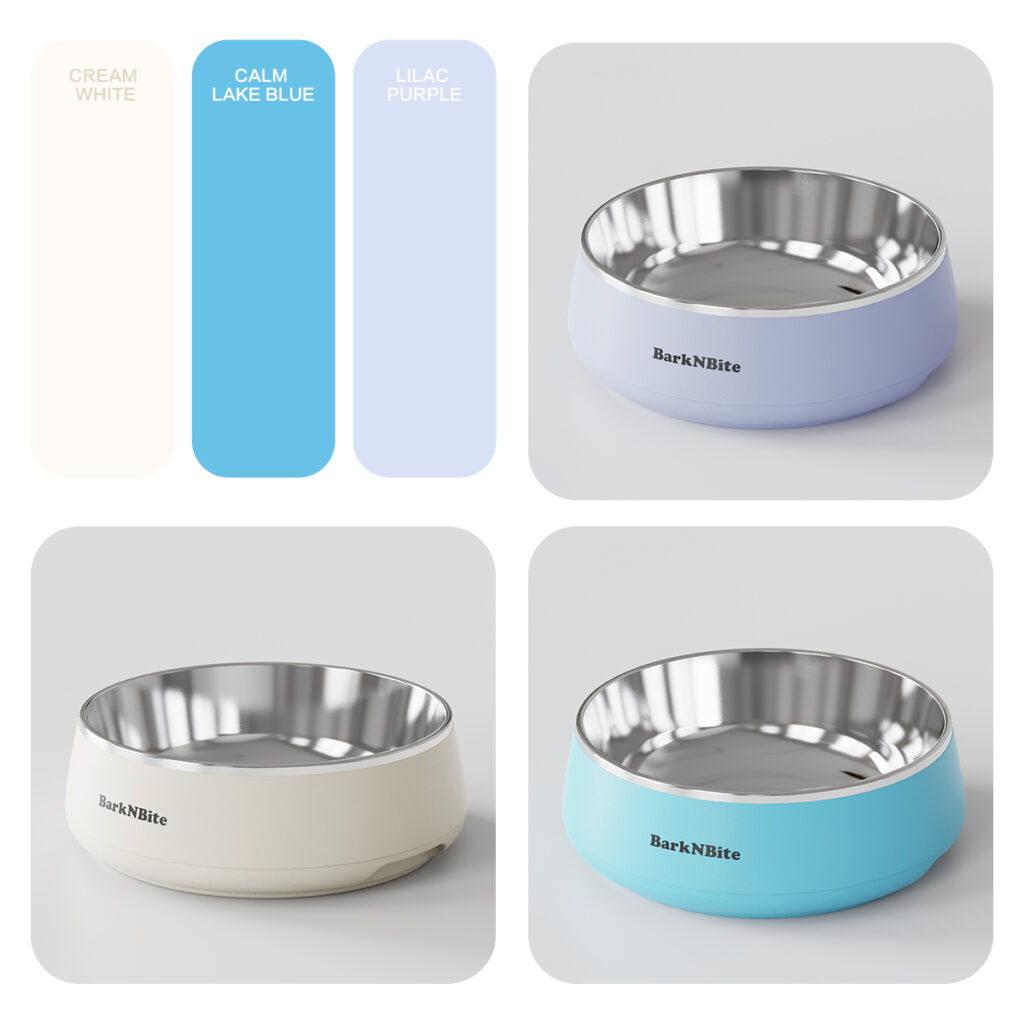 BarkNBite stainless steel pet bowl 1300ml Colors currently on sale