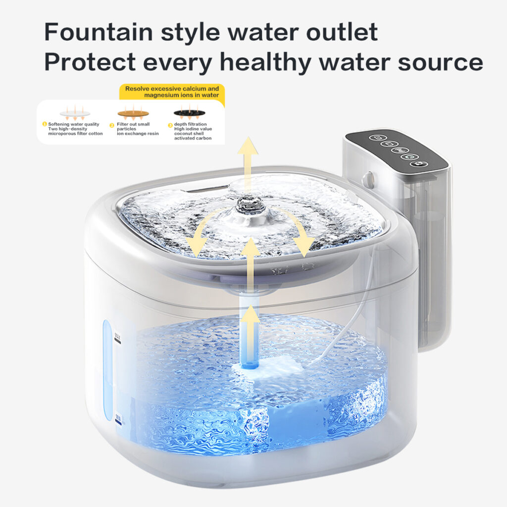 Smart wireless drinking fountain for pets