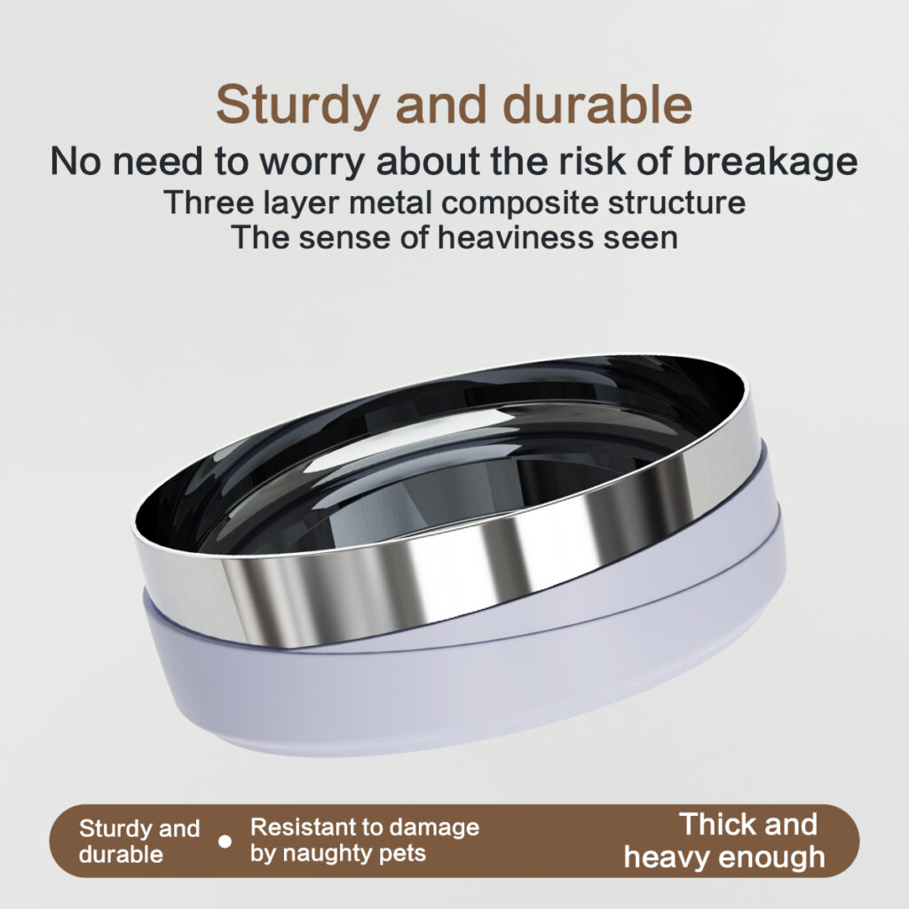 Three-layer composite weighted pet bowl