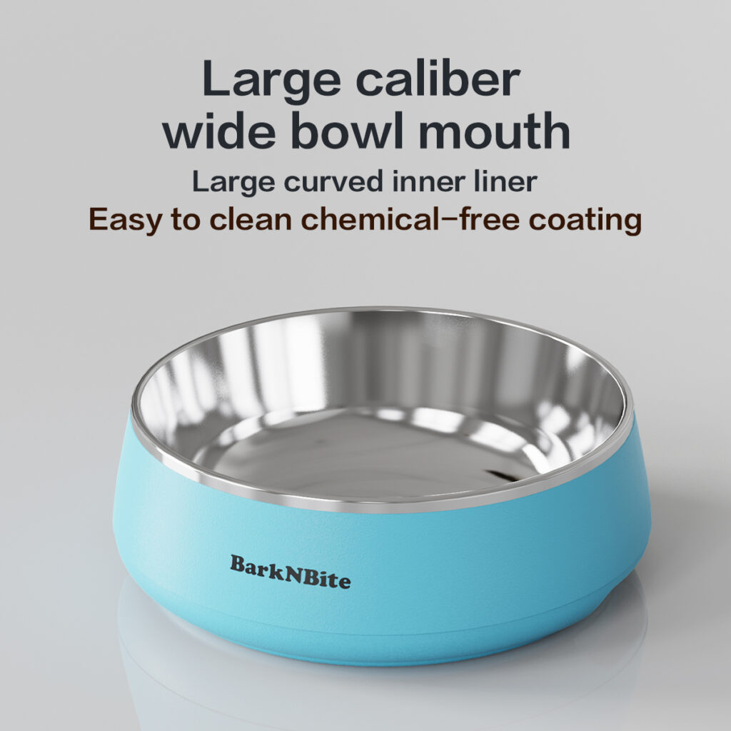 BarkNBite stainless steel pet bowl 1300ml