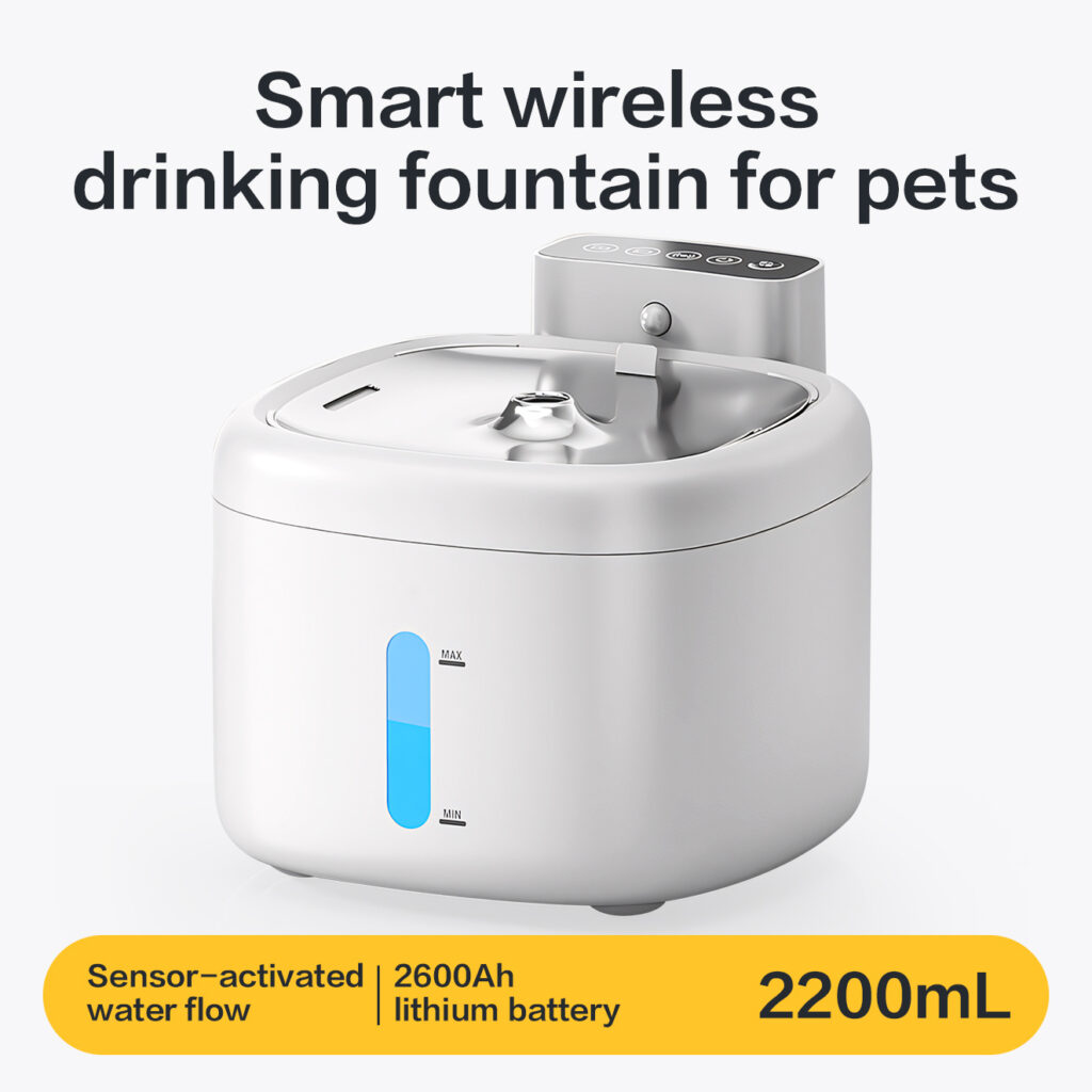 Smart wireless drinking fountain for pets