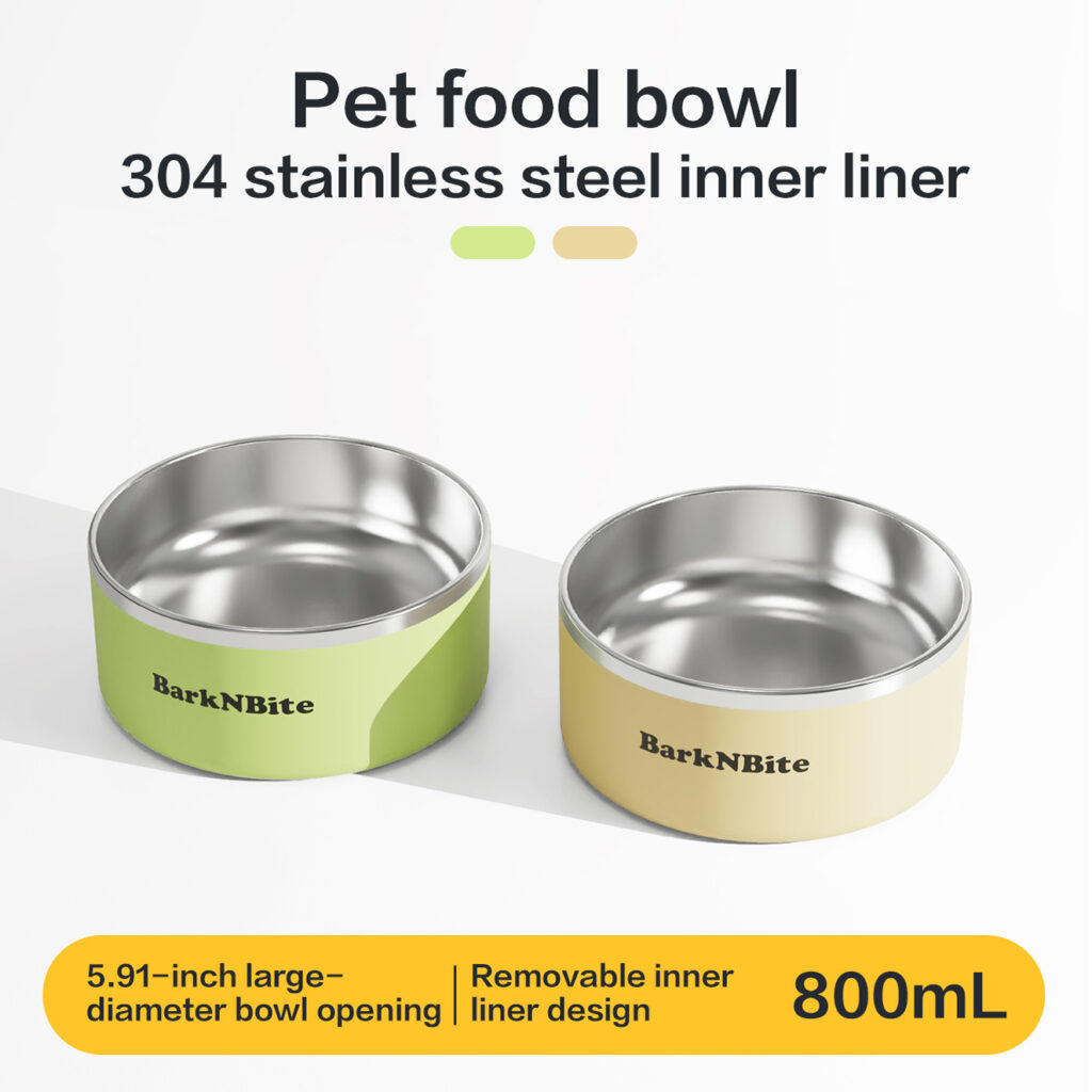 800ml 304 stainless steel pet bowl