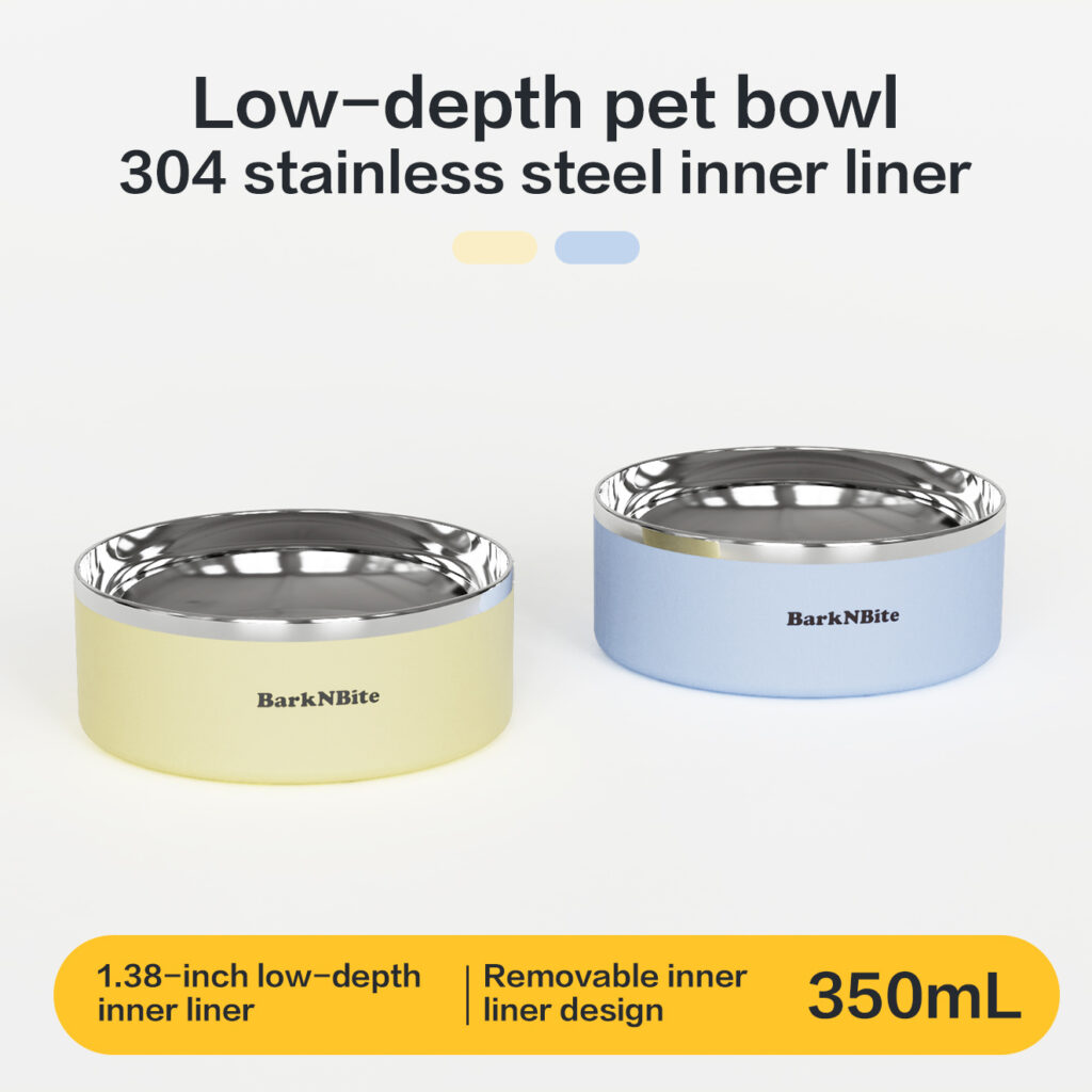 Low-depth pet bowl