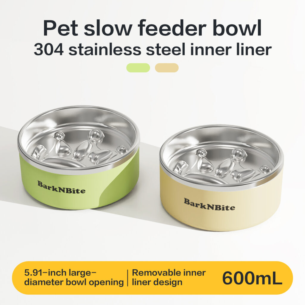 Pet slow feeder bowl